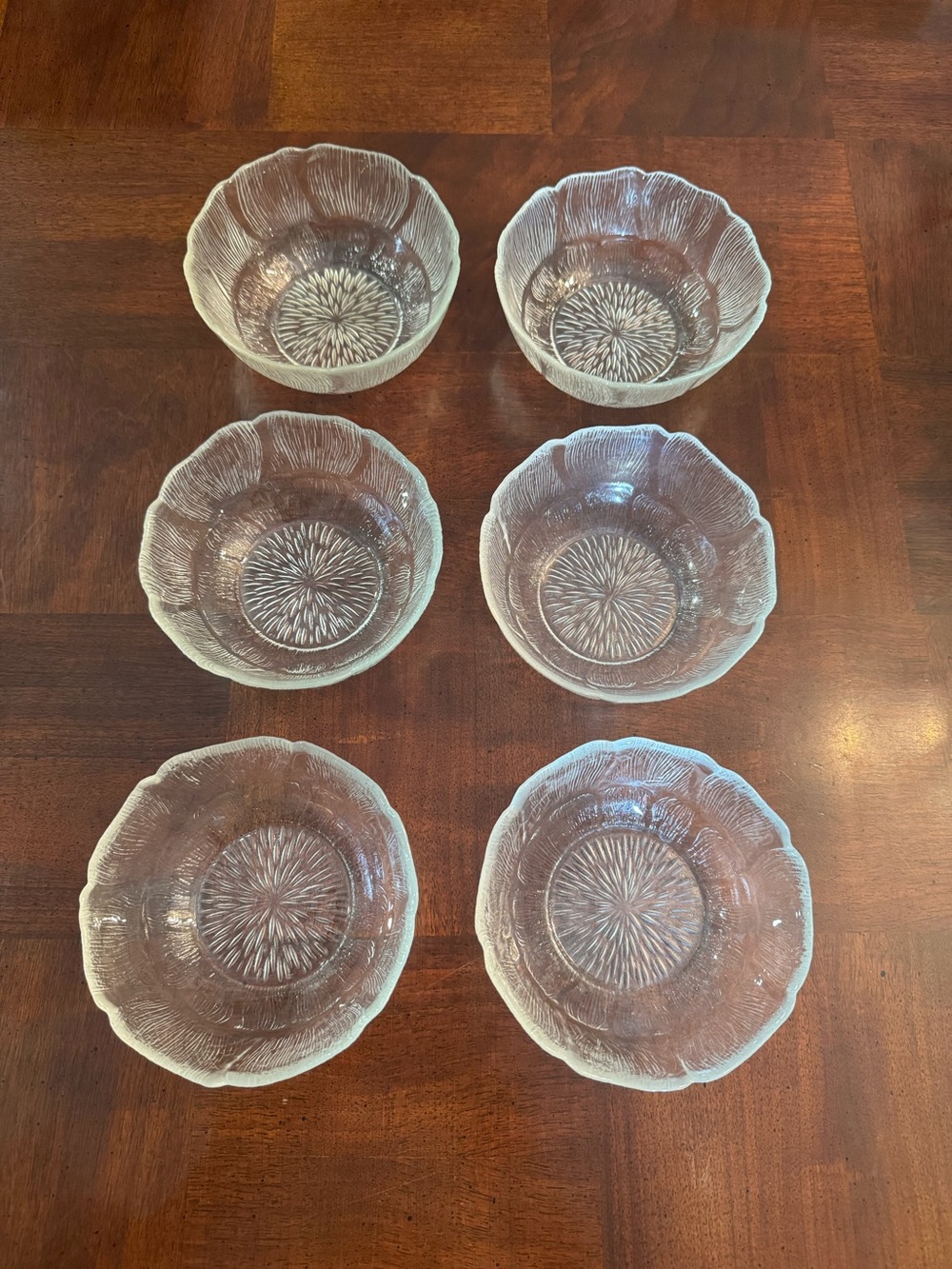 Arcoroc Fleur Glass Fruit Nappy Bowls